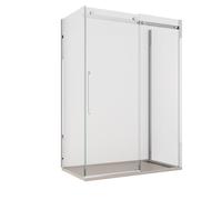 Box Doccia 3 Lati 75x120x75 cm 1 Anta Scorrevole in Cristallo Trasparente 8mm H195 Bonussi Alina