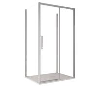 Box Doccia 3 Lati 80x110x80 cm 1 anta Scorrevoe in Cristallo trasparente 6mm H195 Bonussi eliane