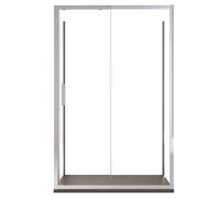 Box Doccia 3 Lati 80x110x80 cm 1 Anta Scorrevole in Cristallo Trasparente 6mm