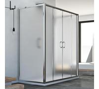 Box Doccia 3 lati 80x160x80 CM H185 stampato C mod. Replay Trio 2 Ante