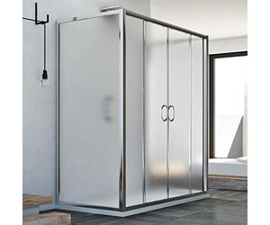 Box Doccia 3 lati 80x160x80 CM H185 stampato C mod. Replay Trio 2 Ante