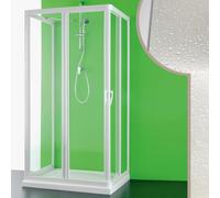BOX DOCCIA CABINA 3 TRE LATI IN PVC CRILEX ACRILICO 2 ANTE SCORREVOLI CENTRALE