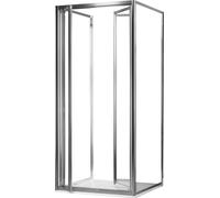 Box Doccia 3 lati 90x75x90 cm 2 Ante Battenti in Cristallo Trasparente 4-6mm
