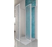 Box Doccia 3 lati a Scomparsa in Acrilico,senza guide,telaio in Alluminio