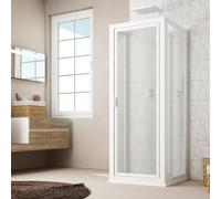 BOX DOCCIA 3 LATI BATTENTE 80X80X80 CM H 185 IN ACRILICO MOD. SIGMA TRIO