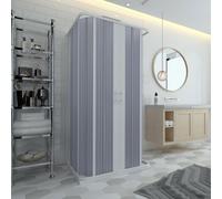 Box doccia a soffietto con apertura a tre lati in PVC. Cabina docce bagno 185h