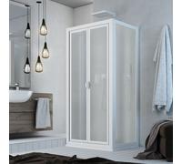 Möbelvertrieb FORTE Box doccia 3 lati Saloon Delta Trio acrilico H 185 cm 75x100x75 cm