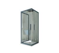 BOX DOCCIA 3 LATI SCORREVOLE VETRO TRASPARENTE PROFILO BLU NAVY KOLORS TRIO