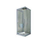 BOX DOCCIA 3 LATI SCORREVOLE VETRO TRASPARENTE PROFILO BLU VINTAGE KOLORS TRIO