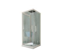 BOX DOCCIA 3 LATI SCORREVOLE CHAMPAGNE VETRO TRASPARENTE 70X90X70 CM KOLORS