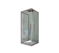 BOX DOCCIA 3 LATI SCORREVOLE LAVANDA VETRO TRASPARENTE 90X100X90 CM MOD. KOLORS