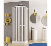 Box doccia 3 lati soffietto cm.90x90x90 riducibile su misura, doppia apertura