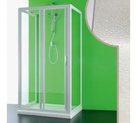 BOX DOCCIA 3 TRE LATI IN PVC CRILEX ACRILICO 1 ANTA SCORREVOLE ANTIFORTUNISTICO