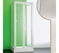 BOX DOCCIA 3 TRE LATI 75x90x75 CM A LIBRO SOFFIETTO IN PVC CRILEX ACRILICO