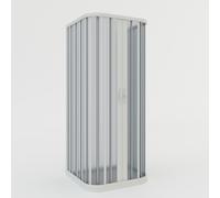 BOX DOCCIA 3 TRE LATI 70x90x70 CM CABINA PARETE FISSA A SOFFIETTO H 185