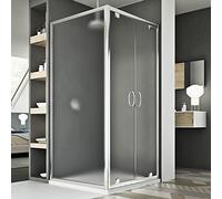 BOX CABINA DOCCIA 70X100 CM 2 ANTE BATTENTE P VETRO STAMPATO C AP. 100 SALOON