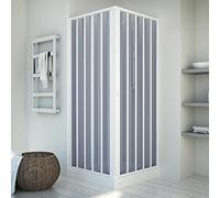 BOX DOCCIA ANGOLARE IN PVC 70X120 CM APERTURA CENTRALE CABINA H185 RIDUCIBILE