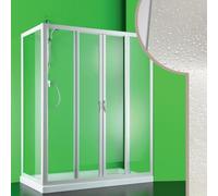 BOX DOCCIA 70x150CM CABINA ANGOLARE PVC CRILEX ACRILICO 2 ANTE SCORREVOLI BIANCO