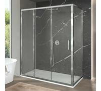 Box doccia 70x170 cm con porta scorrevole trasparente H 200 cm Ted