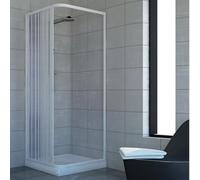 Box doccia Acquario 70x70 cm in PVC con apertura a soffietto laterale