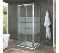 Box doccia 70x80x70 cm porta a soffietto serigrafata H 200 cm Ted