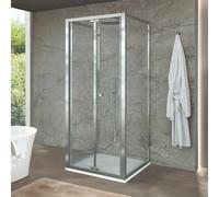 Box doccia 70x80x70 cm porta a soffietto trasparente H 200 cm Ted