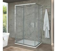 Box doccia 70x90x70 cm con doppio scorrevole trasparente H 200 cm Ted