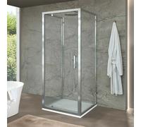 Box doccia 70x90x70 cm con porta a battente trasparente H 200 cm Ted