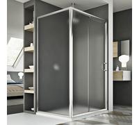 BOX DOCCIA 75X100 CM ANGOLARE 1 ANTA SCORREVOLE CABINA CRISTALLO STAMPATO C