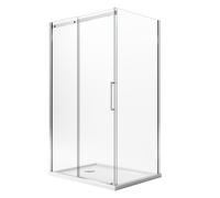 BOX DOCCIA 75X100CM VETRO 8 MM ANTICALCARE LATO FISSO ANTA SCORREVOLE SINISTRA