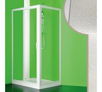 BOX DOCCIA 75x120CM CABINA ANGOLARE PVC CRILEX ACRILICO 1 ANTA SCORREVOLE BIANCO
