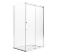 BOX DOCCIA VETRO 8MM TRATTAMENTO ANTICALCARE LATO FISSO ANTA SCORREVOLE H200