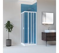 BOX DOCCIA CABINA ANGOLARE IN PVC ACRILICO 2 ANTE SCORREVOLI CENTRALE CRILEX