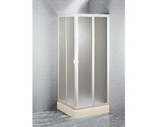 BOX DOCCIA CABINA ANGOLARE IN PVC ACRILICO 2 ANTE SCORREVOLI CENTRALE CRILEX