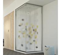 BOX CABINA DOCCIA VETRO SCORREVOLE STAMPATO 75x75 CM QUADRATO ANGOLARE CRISTALLO