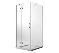 BOX DOCCIA 3 LATI IN PVC 90X70X90CM PROFILO BIANCO VETRO TRASPARENTE SCORREVOLE