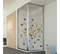 BOX CABINA DOCCIA 80x100 CM ANGOLARE 1 ANTA BATTENTE P VETRO TRASPARENTE AP. 100