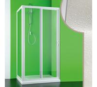 BOX DOCCIA CABINA ANGOLARE IN PVC CRILEX ACRILICO 1 ANTA SCORREVOLE LATERALE