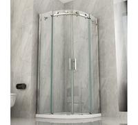 Box Doccia 80x80 90x90 8 mm 2 Ante Scorrevole Tondo Circolare in Vetro Cristallo