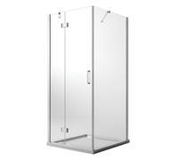 Box Doccia 90x50 CM H190 Trasparente mod. Flip Anta + Fisso