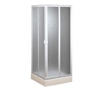 BOX DOCCIA 90x90 CM ANGOLARE PVC CRILEX ACRILICO 2 ANTE SCORREVOLI CENTRALE