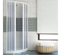 BOX DOCCIA 90x90 CABINA ANGOLARE TONDO SEMICIRCOLARE 14 COLORI A SOFFIETTO PVC
