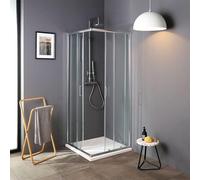 Box Doccia 90x90cm con Cristallo da 6 mm Trasparente 90x90 H.190 Profili Cromati
