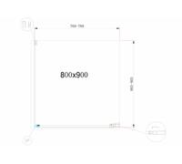 BOX DOCCIA A DUE LATI CON PORTA BATTENTE REVERSIBILE H 200 , VETRO 8 MM CROMATO