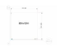 BOX DOCCIA A DUE LATI CON PORTA BATTENTE REVERSIBILE H 200 , VETRO 8 MM CROMATO