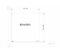 Box Doccia Battente Più Parete Fissa Vetro 8 mm Reversibile H 200, 76,9-78,9 x 9