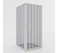 BOX DOCCIA 80x100 CM CABINA ANGOLARE BAGNO A SOFFIETTO IN PVC AP CENTRALE H 185
