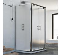 BOX DOCCIA 70X130X70 3 TRE LATI VETRO STAMPATO C 2 ANTE A BATTENTE CABINA SALOON