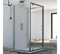 BOX DOCCIA 70X80X70 3 TRE LATI VETRO TRASPARENTE 1 ANTA BATTENTE AP. 80 CABINA