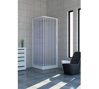 BOX DOCCIA 75x75 CABINA ANGOLARE BAGNO A SOFFIETTO IN PVC 14 COLORI SU MISURA